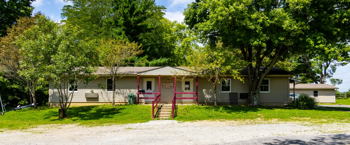 The exterior of Elk Lodge