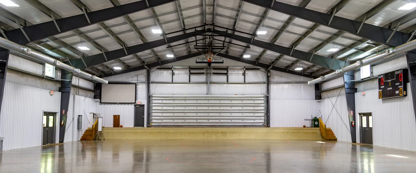 Indoor space at the Snyder Recreation Hall
