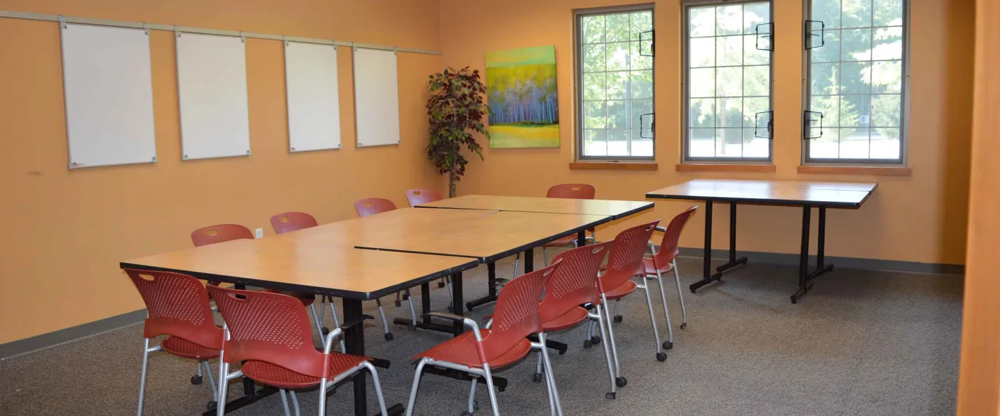 An interior room at the Scheweitz Assembly Hall