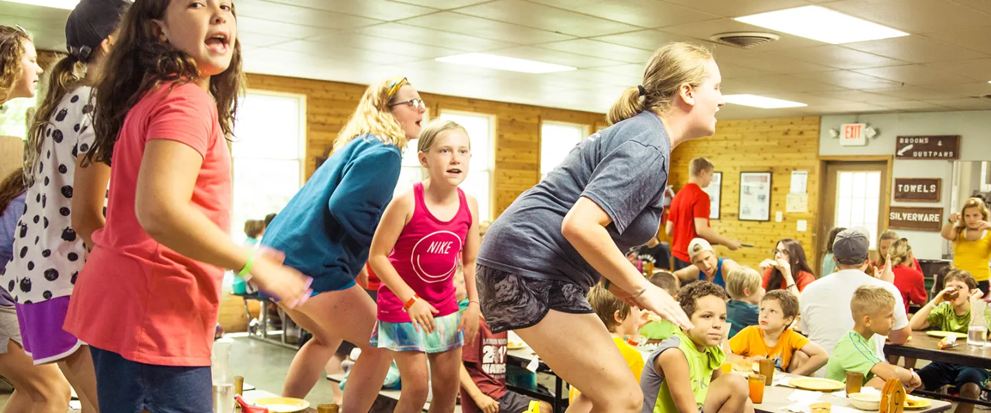 Cafeteria Fun at camp