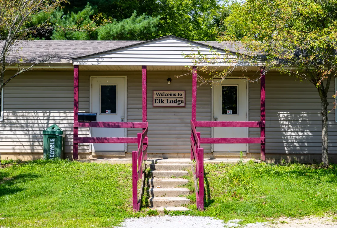 The exterior of Elk Lodge