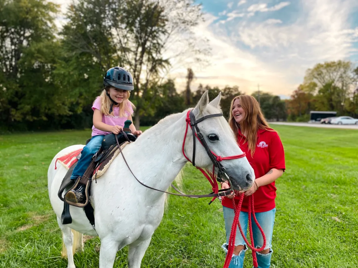 Little girl on a horse