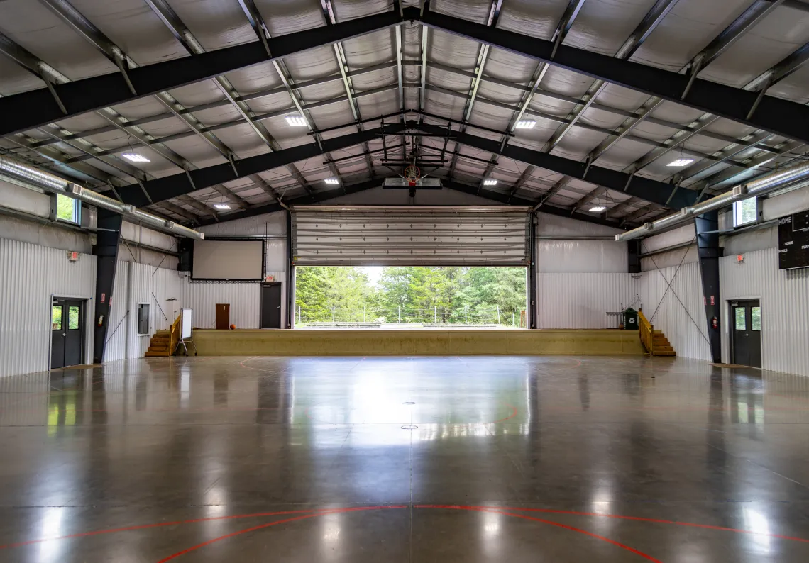 A stage area at camp kern