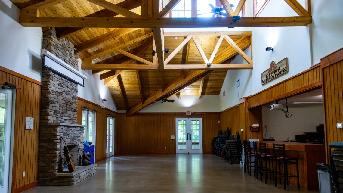 The interior of the Wilderness Pavilion