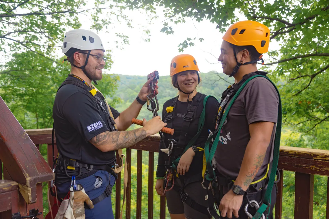 Group at the zipline