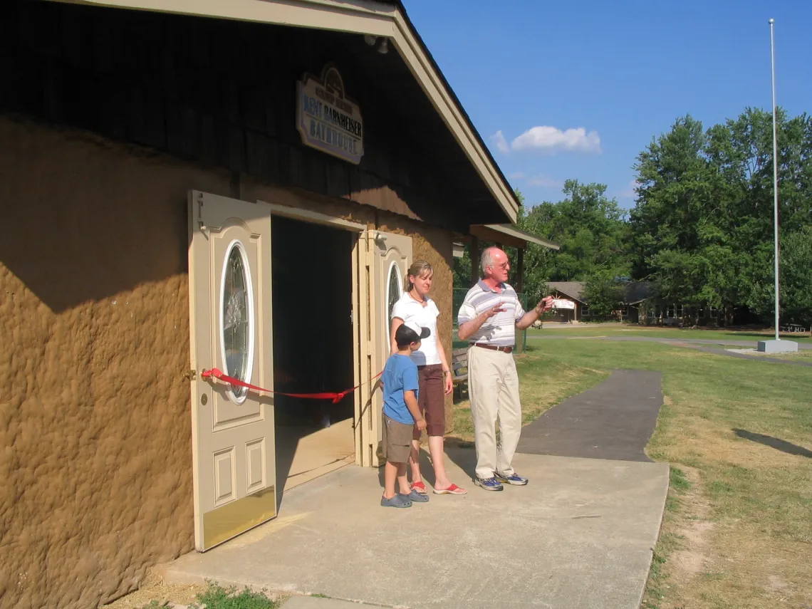 Ribbon Cutting for Kent Barnheiser Bathhouse in 2007