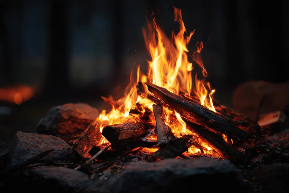 A campfire